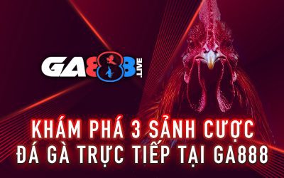 Khám phá 3 sảnh cược đá gà trực tiếp tại GA888