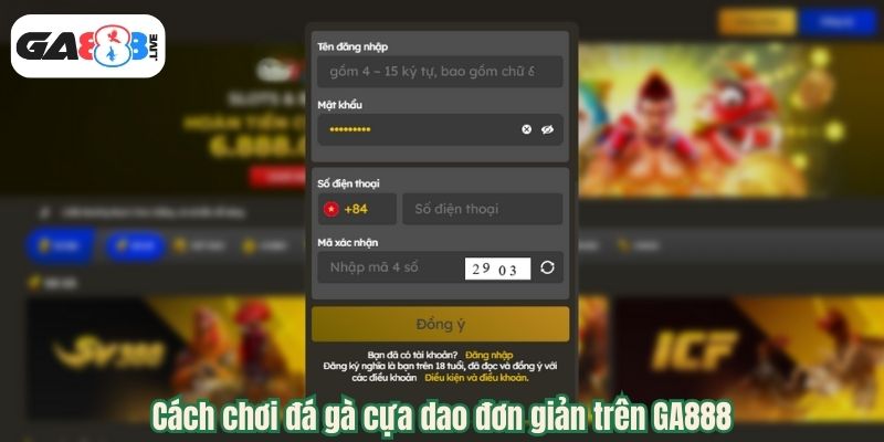 Cách chơi đá gà cựa dao đơn giản trên GA888