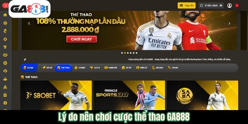 Lý do nên chơi cược thể thao GA888